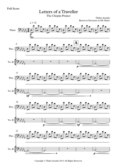 Letters Of A Traveller (arr. Musikeo)