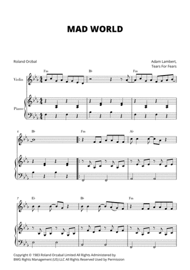 Mad World (arr. Cadenza Editions)