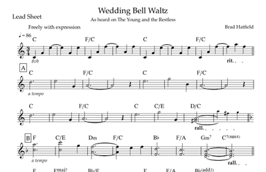 Wedding Bell Waltz (Lead Sheet Version)