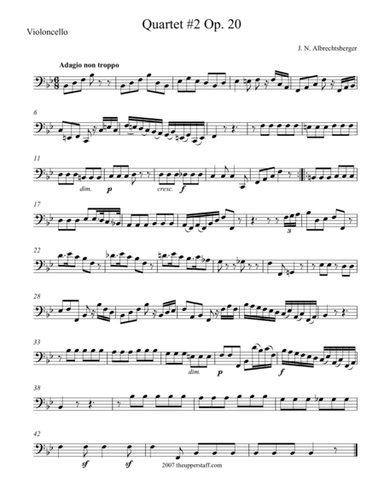 Quartet #2 Op. 20 in B Flat Major (arr. theupperstaff.com)