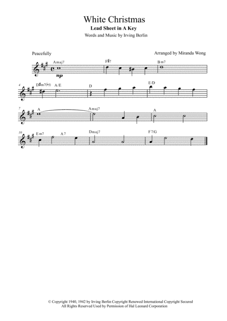 White Christmas (arr. Miranda Wong)