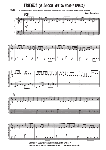 Friends (a Boogie Wit Da Hoodie Remix) (arr. Darren Lloyd)