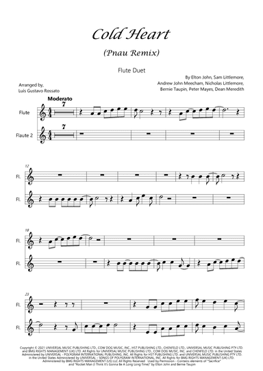 Cold Heart (pnau Remix) (arr. Luís Gustavo Rossato)