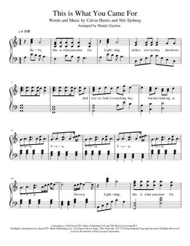 This Is What You Came For (arr. Mandy Gayken)