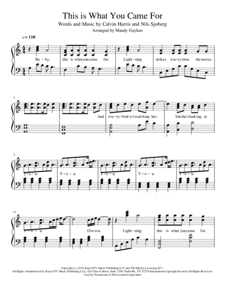 This Is What You Came For (arr. Mandy Gayken)