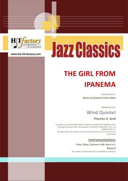 The Girl From Ipanema (Garota De Ipanema) (arr. Thomas H. Graf)