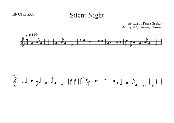 Silent Night (arr. Zachary Corbett)