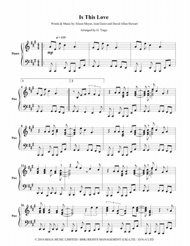 Is This Love (arr. G. Tiago)