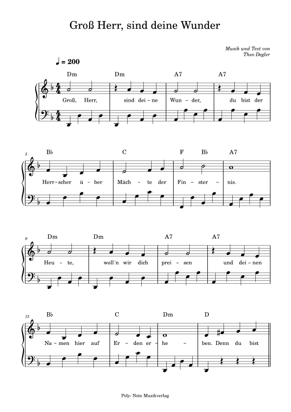 Groß, Herr, sind deine Wunder