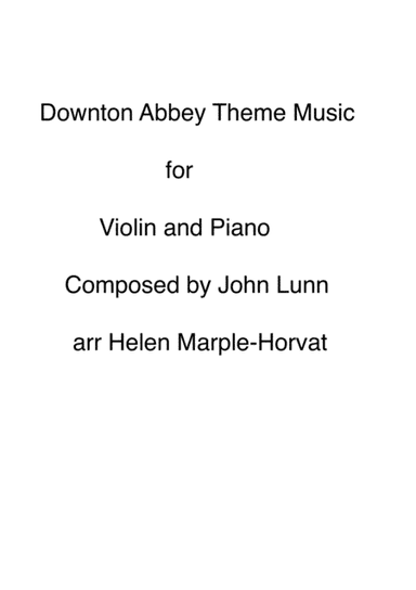 Downton Abbey (theme) (arr. HELEN MARPLE-HORVAT)
