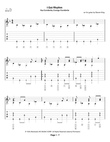 I Got Rhythm (arr. Steven King)