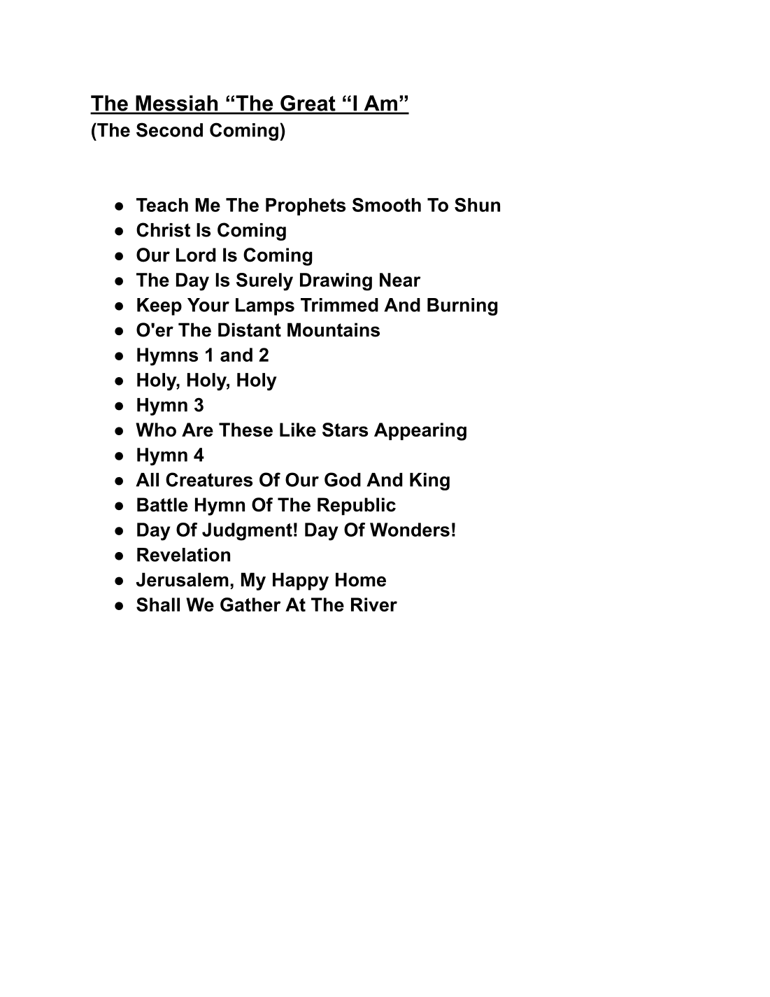 Messiah: The Great "I Am" (The Second Coming) (SATB version)