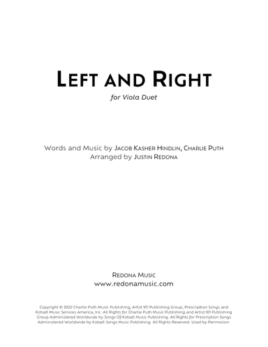 Left And Right (arr. Justin Redona)