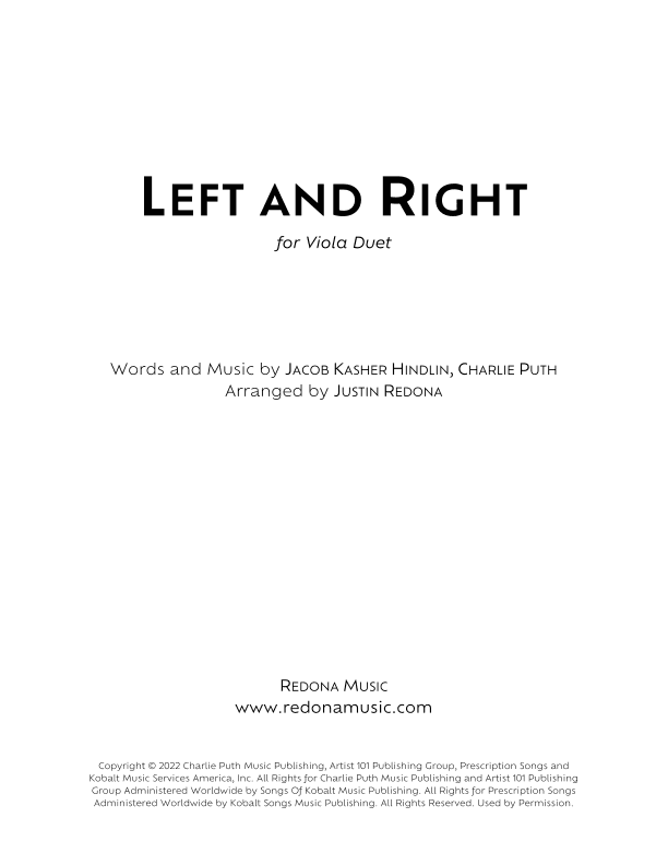 Left And Right (arr. Justin Redona)