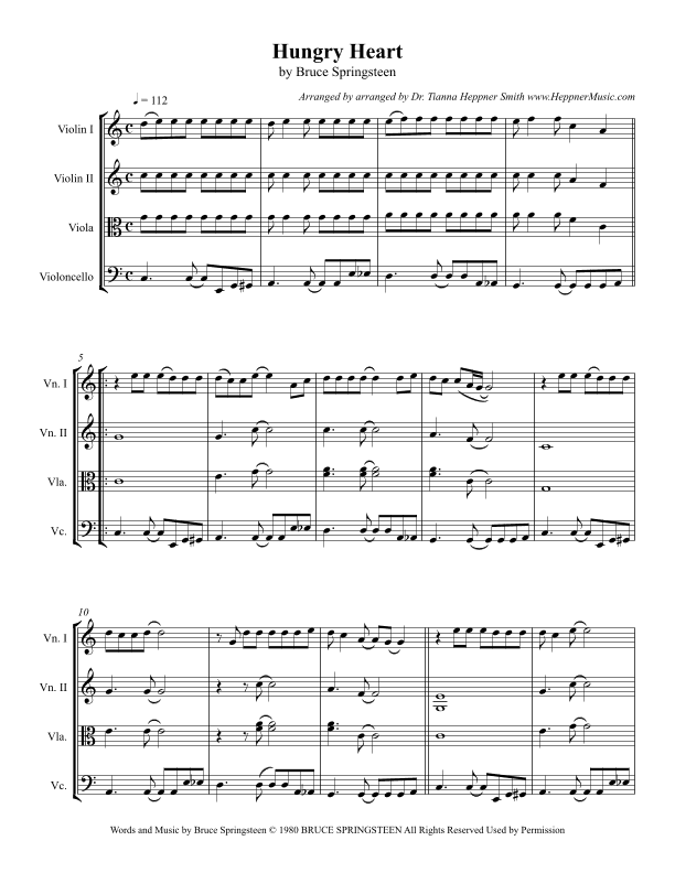 Hungry Heart (arr. Dr. Tianna Heppner Smith www.HeppnerMusic.com)