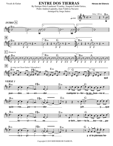 Entre Dos Tierras (arr. Jorge Juárez)