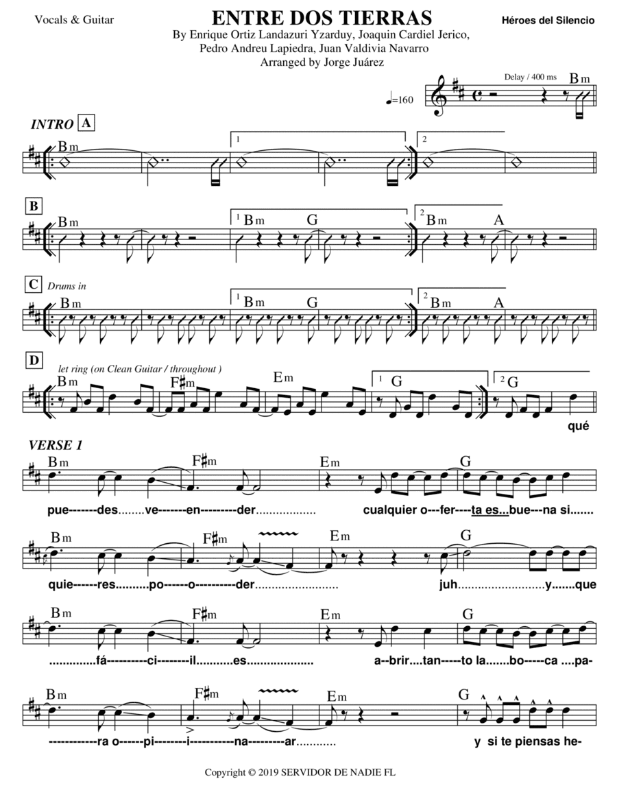 Entre Dos Tierras (arr. Jorge Juárez)