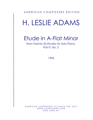 [Adams] Etude in A Flat Minor (Part II, No. 2)