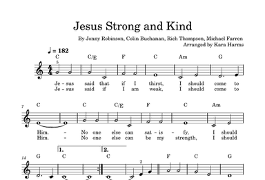 Jesus, Strong And Kind (arr. Kara Harms)