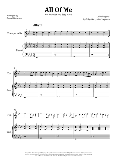 All Of Me (arr. Daniel Nakamura)