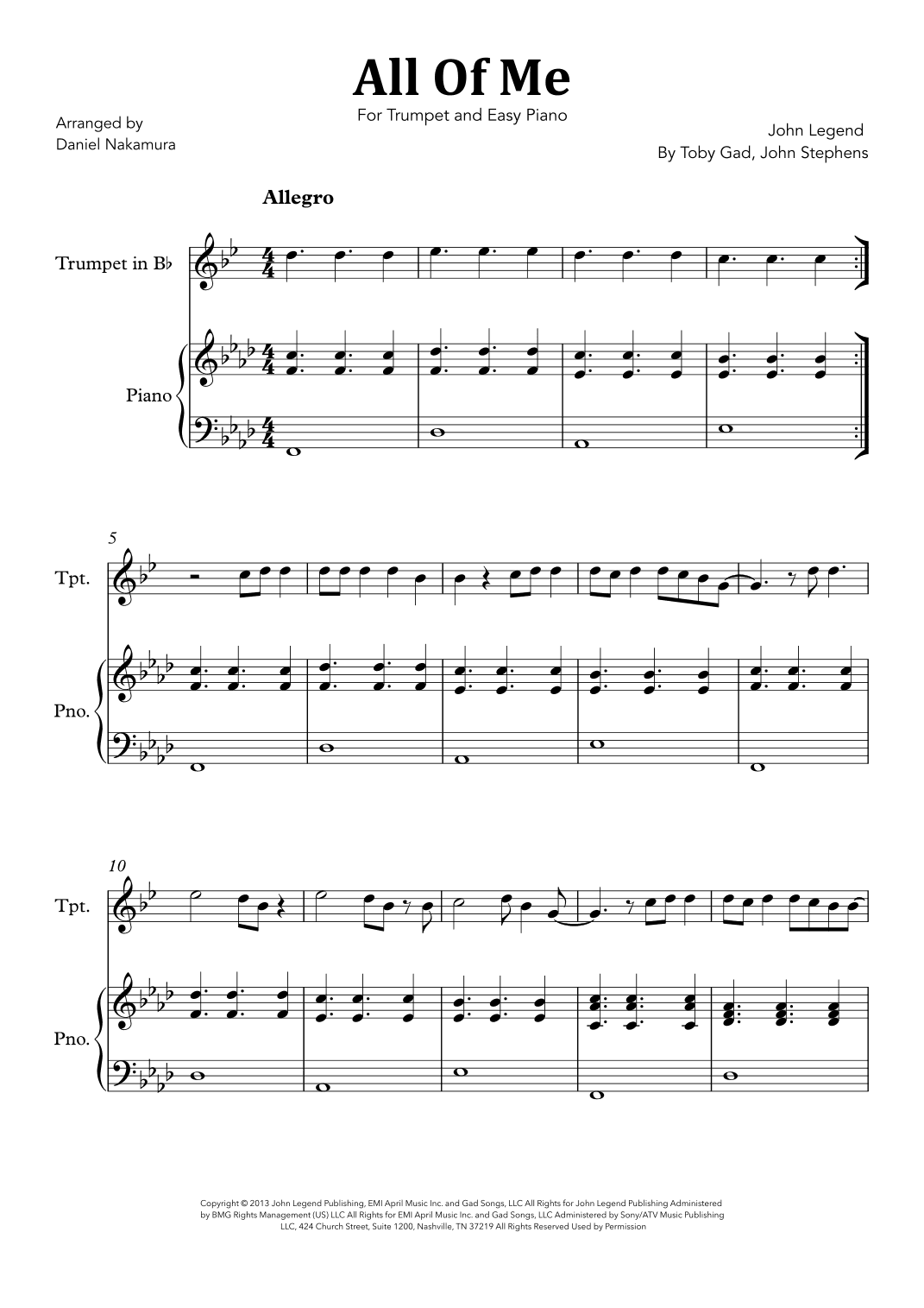 All Of Me (arr. Daniel Nakamura)