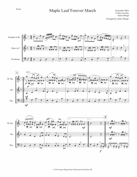 Maple Leaf Forever March (arr. James Bicigo)