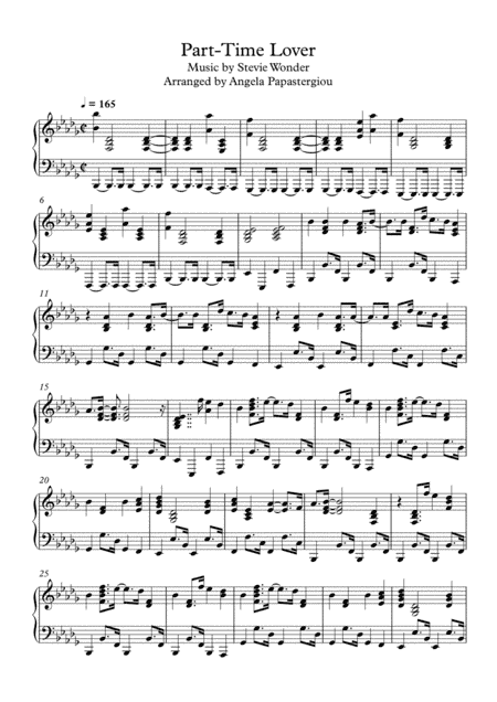 Part-time Lover (arr. Angela Papastergiou)