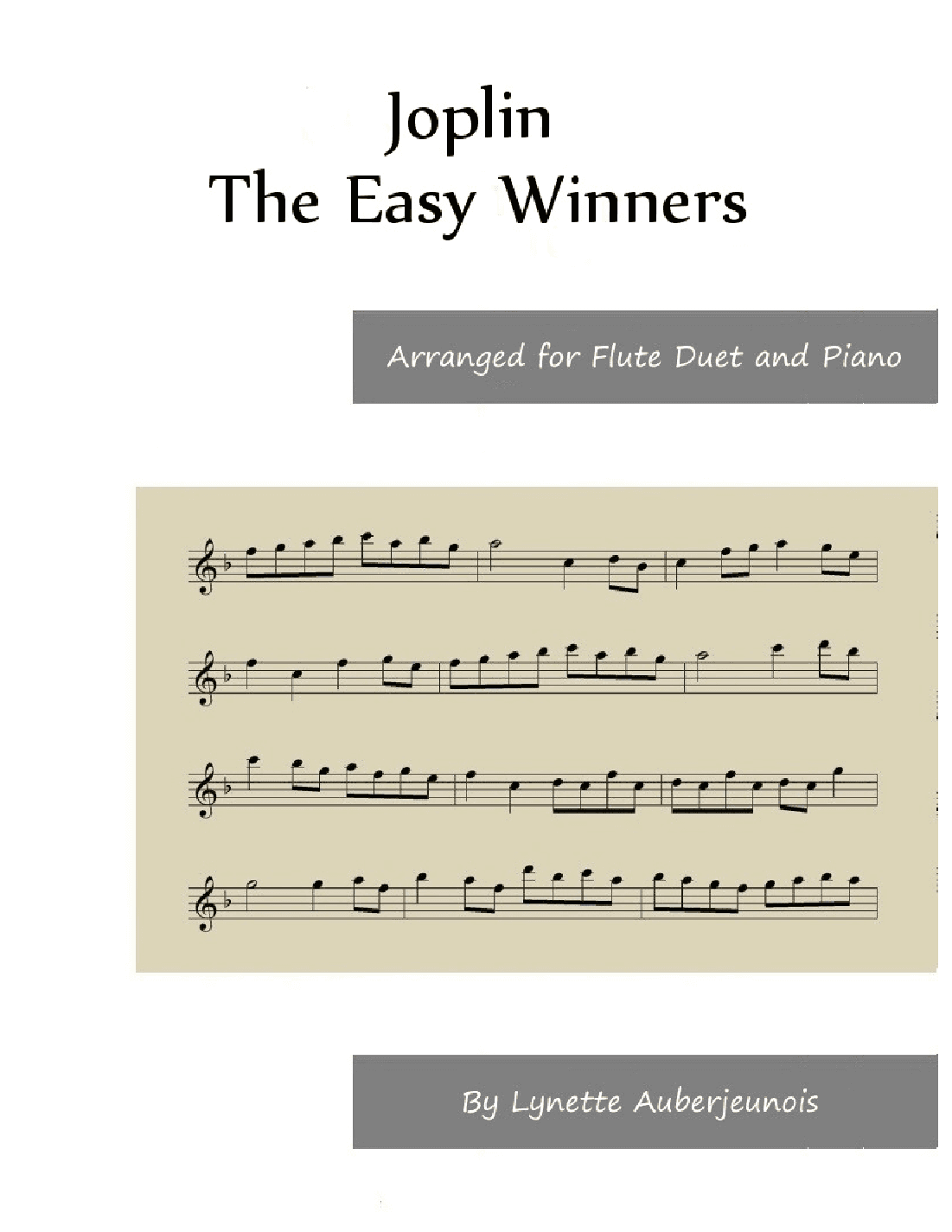The Easy Winners - Flute Duet and Piano (arr. Lynette Auberjeunois)