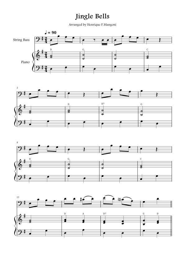 Jingle Bells (arr. Henrique F Mangoni)