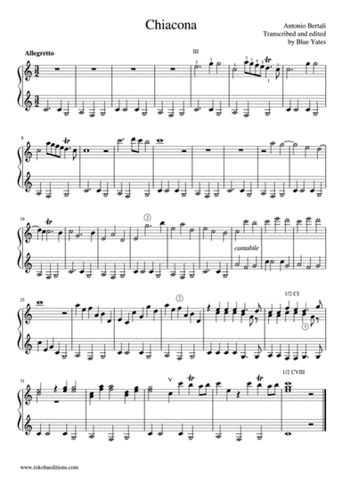 Chiacona (Antonio Bertali) (arr. Blue Yates)