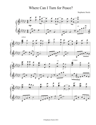 Where Can I Turn for Peace (arr. Stephanie Steele)
