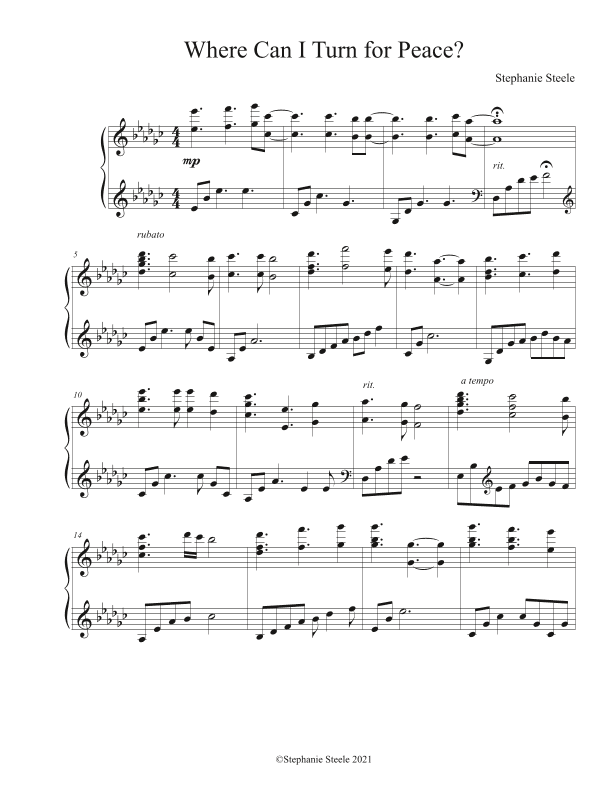 Where Can I Turn for Peace (arr. Stephanie Steele)