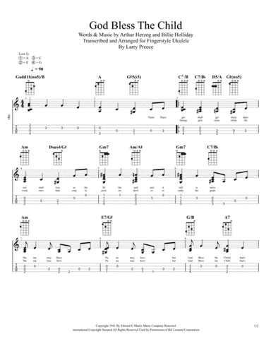 God Bless' The Child (arr. Larry Preece)
