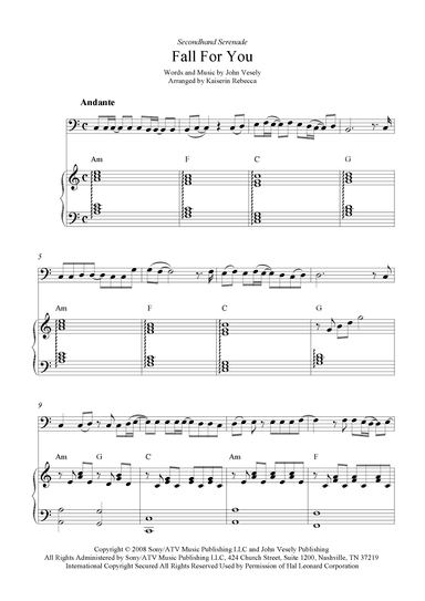 Fall For You (arr. Kaiserin Rebecca)