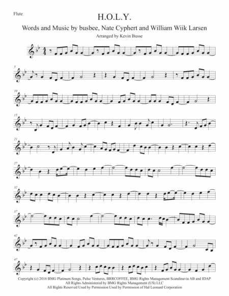 H.O.L.Y. (arr. Kevin Busse)