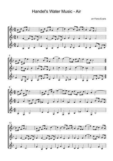Handel's Water Music (arr. Fiona Evans)