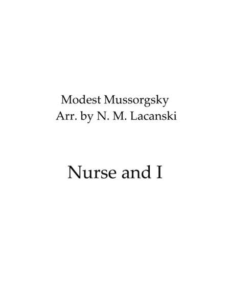 Nurse and I (arr. Nick Lacanski)