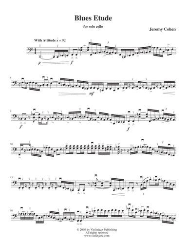 Blues Etude (solo cello)
