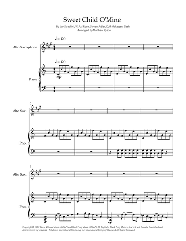 Sweet Child O' Mine (arr. Matthew pyeon)