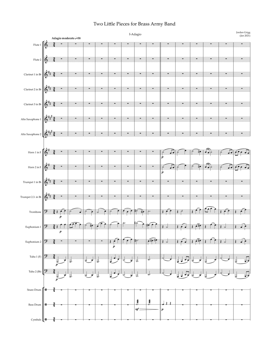 Two Little Pieces for Brass Army Band