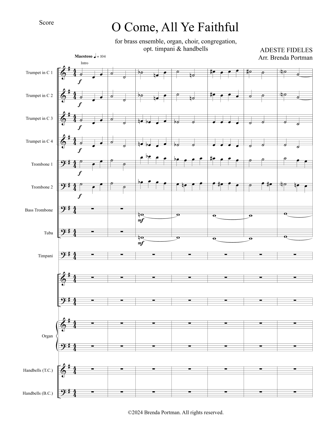 O Come, All Ye Faithful (arr. Brenda Portman)
