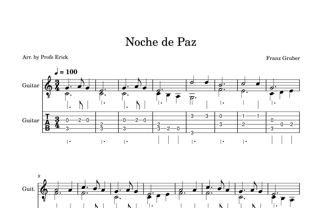 Noche de Paz (arr. Profe Erick)