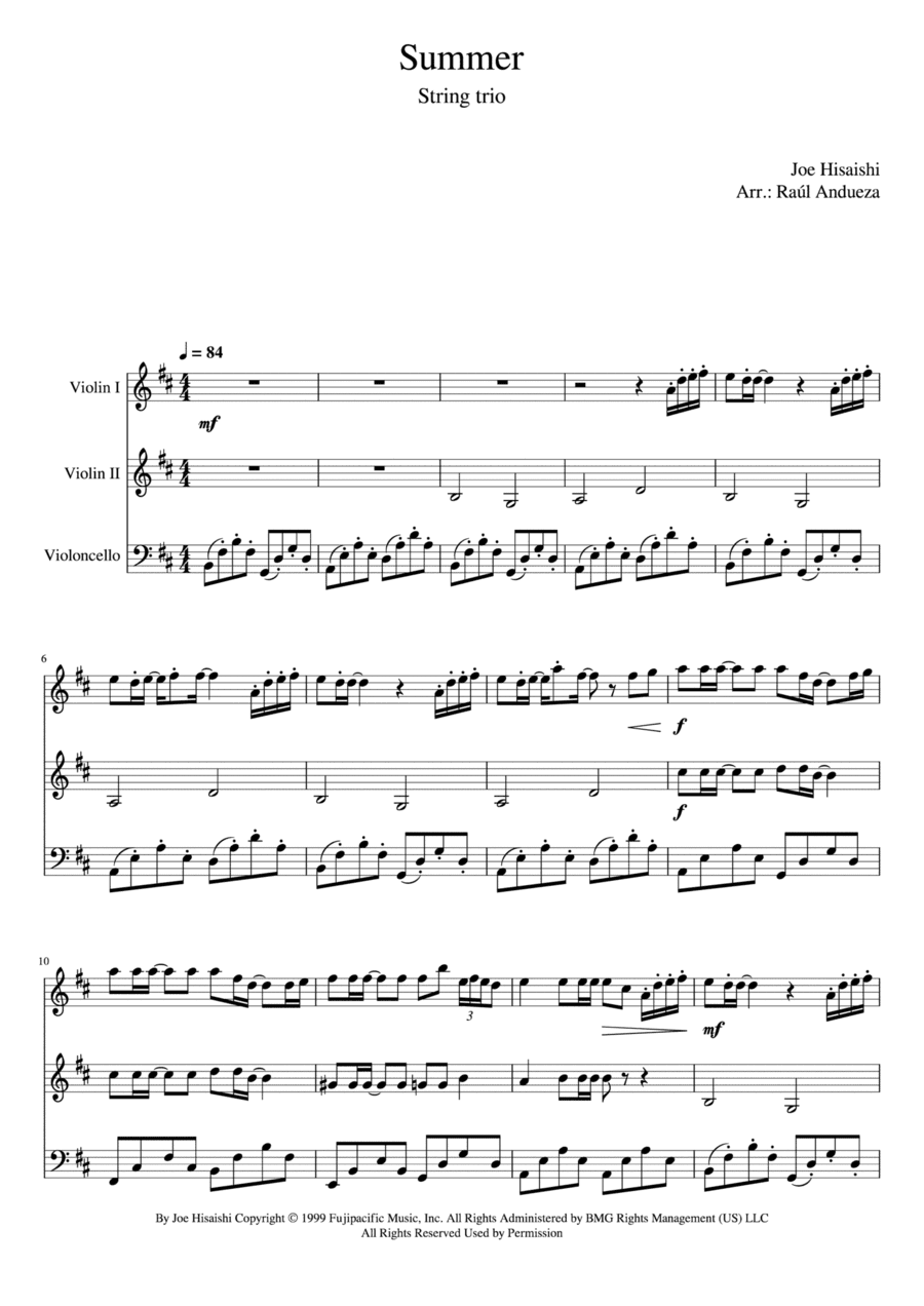 Summer (arr. Raúl Andueza Blanco)