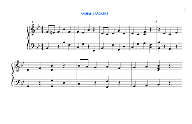 Animal Crackers (arr. Lea McShan)