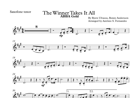 The Winner Takes It All (arr. Antônio S. Fernandes)