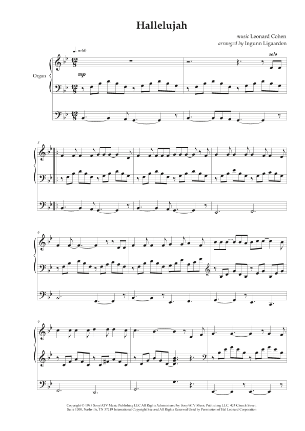 Hallelujah (arr. Ingunn Ligaarden)