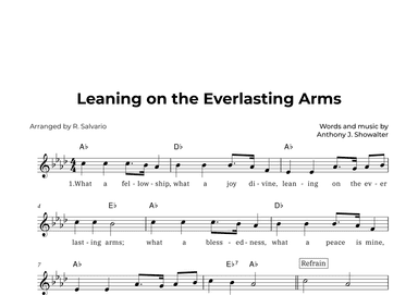 Leaning on the Everlasting Arms (Key of A-Flat Major) (arr. R. Salvario)