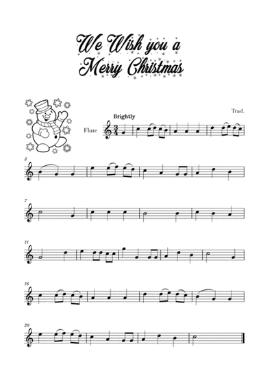 We Wish you a Merry Christmas (for Flute) (arr. Cadenza Editions)