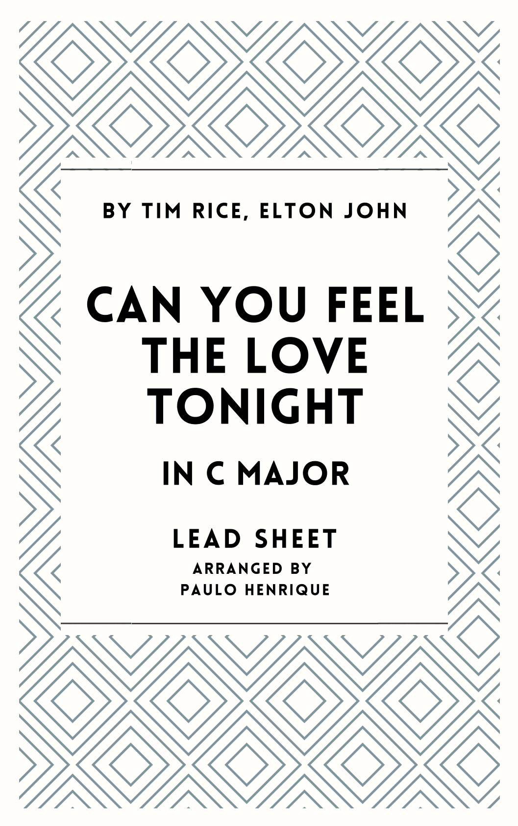 Can You Feel The Love Tonight (arr. Paulo Henrique)