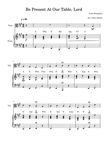 Be Present At Our Table Lord (arr. Tyler Adams)